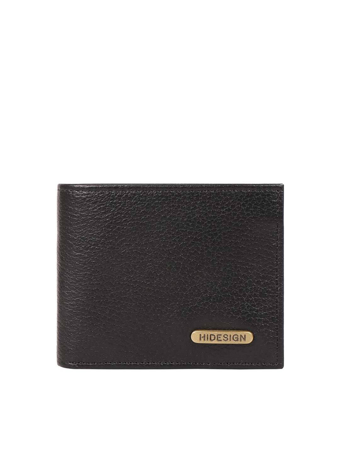 

Hidesign Men Black Leather Two Fold Wallet
