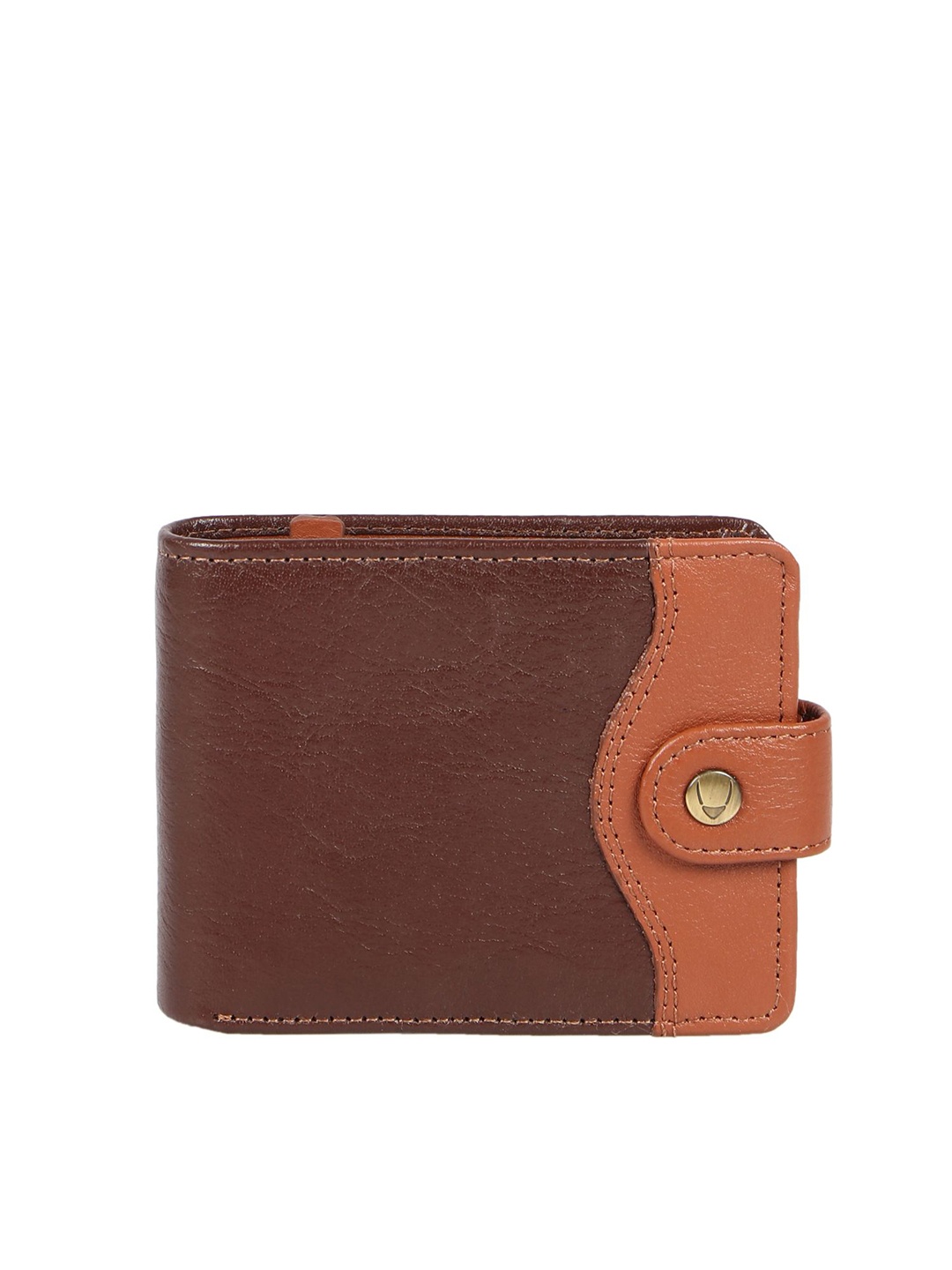 

Hidesign Men Brown & Tan Colourblocked Two Fold Wallet