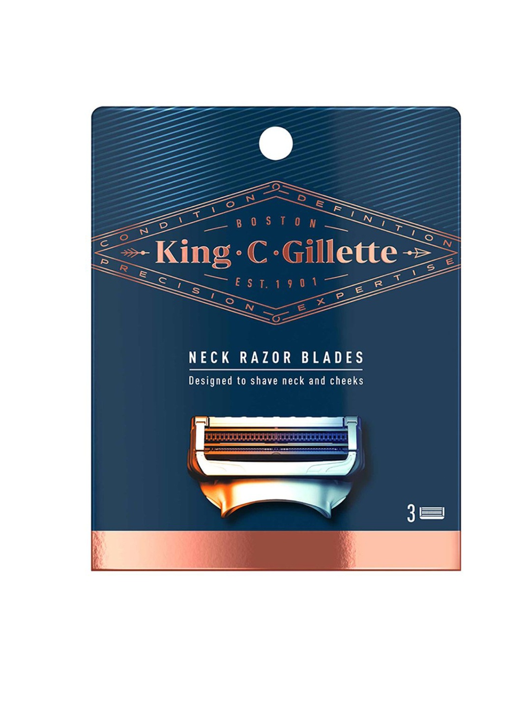 

Gillette King C Neck Razor Blades, Blue