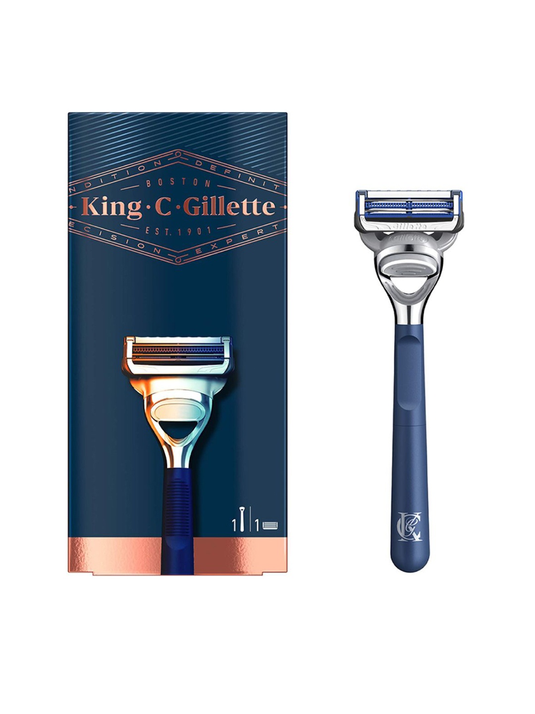 

Gillette King C SkinGuard Neck Razor, Blue