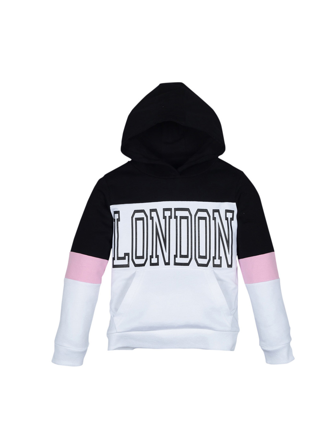 

PLUM TREE Girls Off White Printed Hooded Sweatshirt