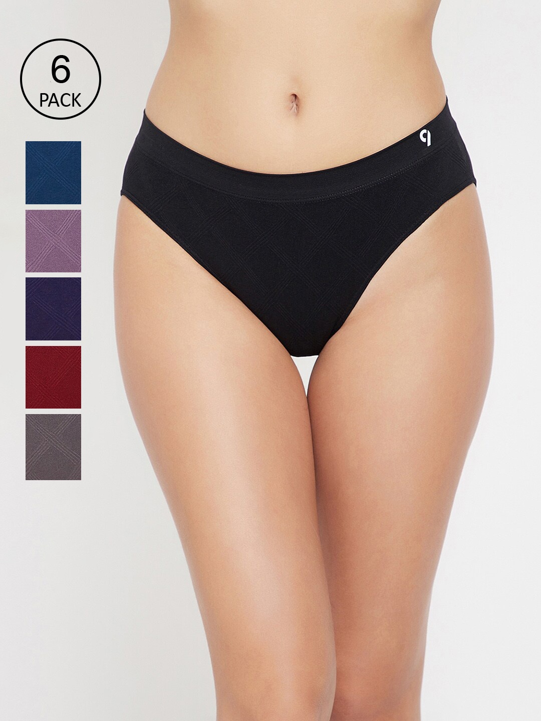 C9 AIRWEAR Women Pack Of 6 Assorted Seamless Basic Briefs