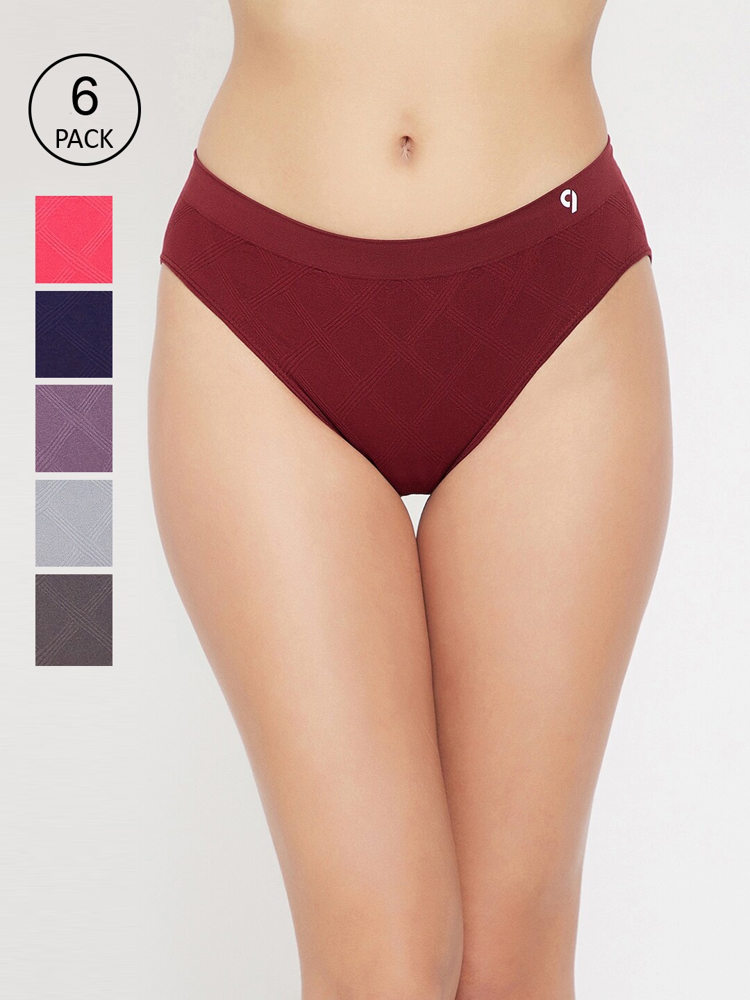 

C9 AIRWEAR Women Seamless Pack Of 6 Assorted Solid Basic Briefs