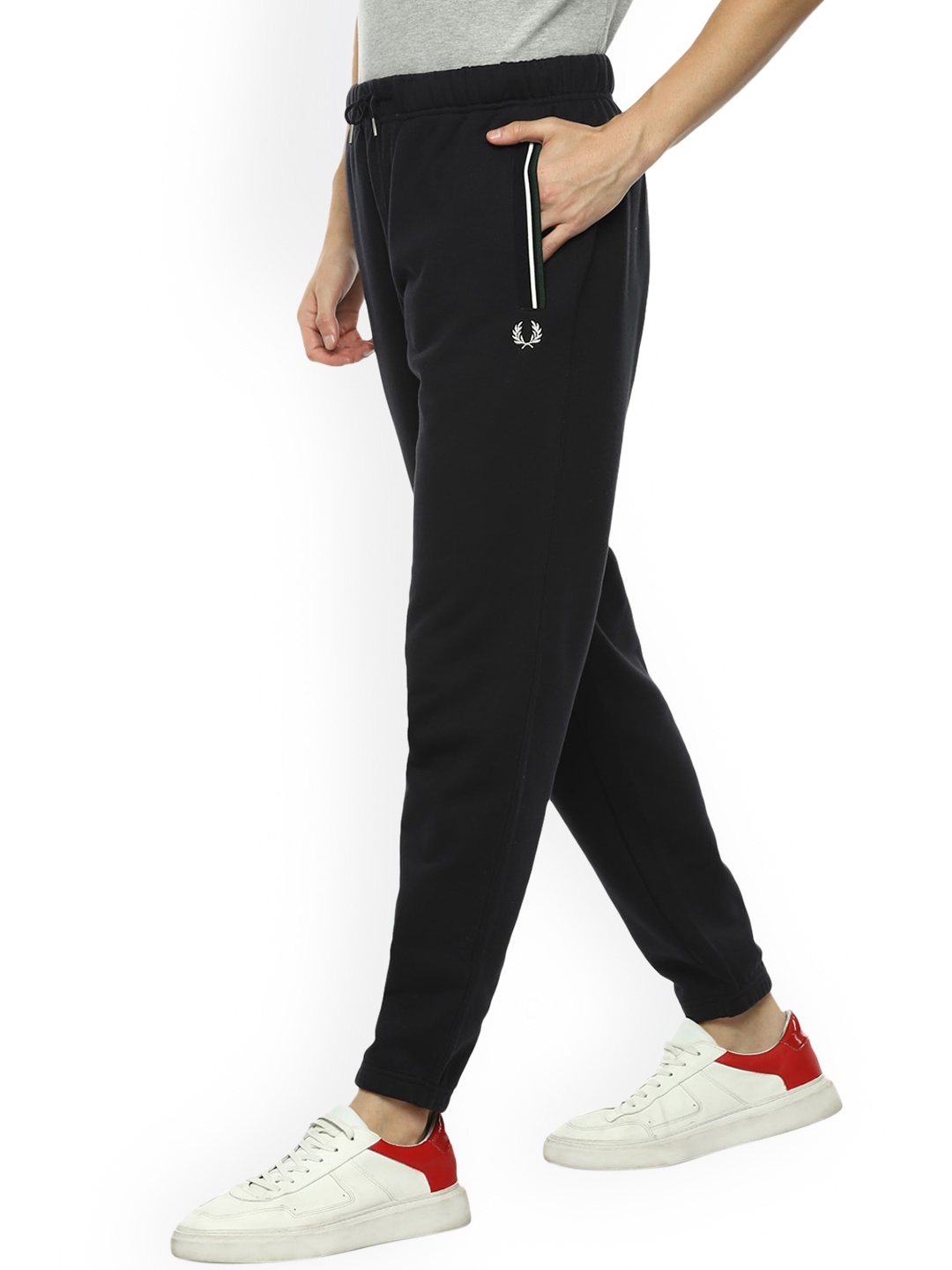 

Fred Perry Men Navy Blue Solid Straight Fit Track Pants
