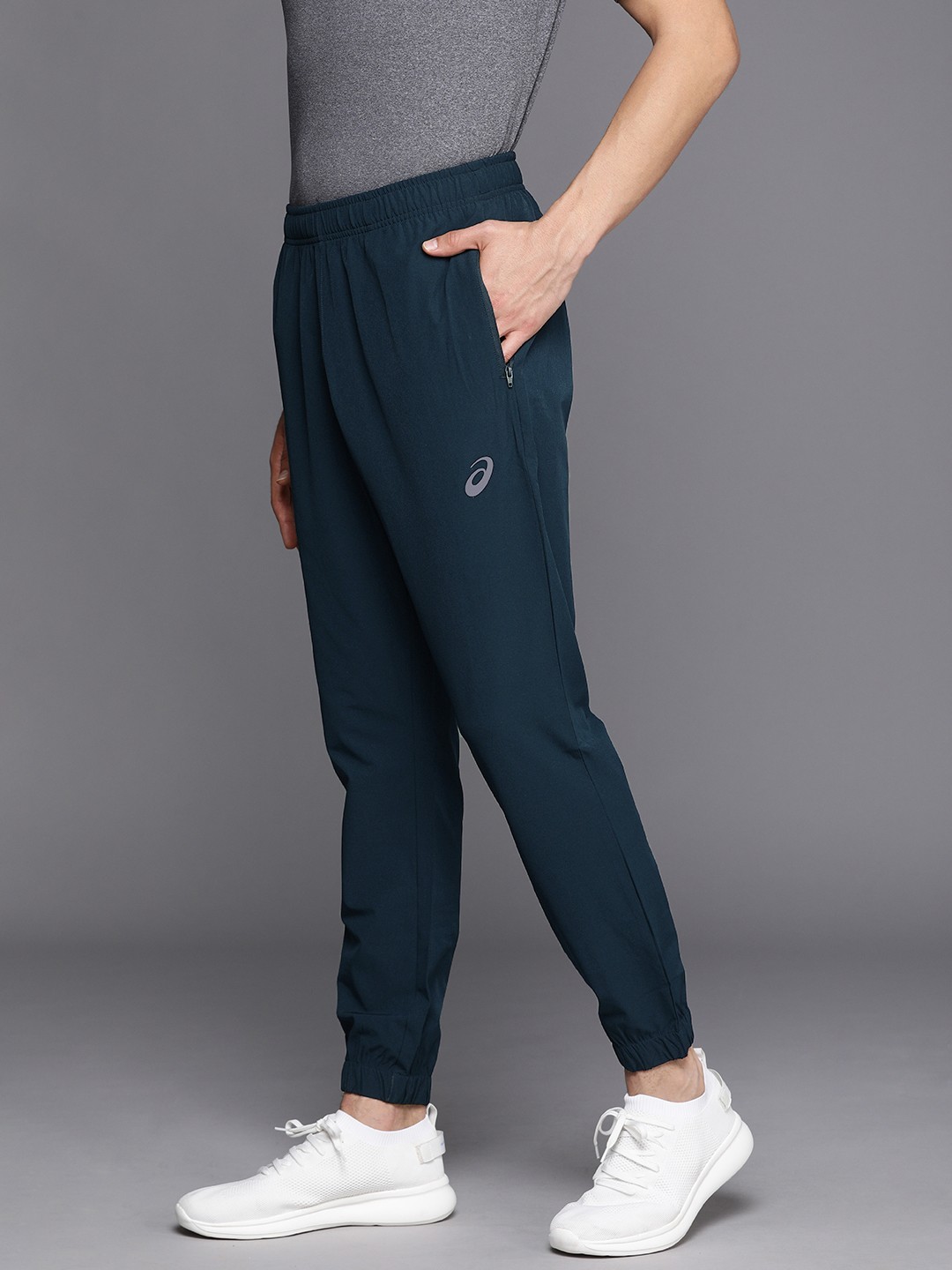 

ASICS Men Navy Blue Solid Slim Fit Running Joggers