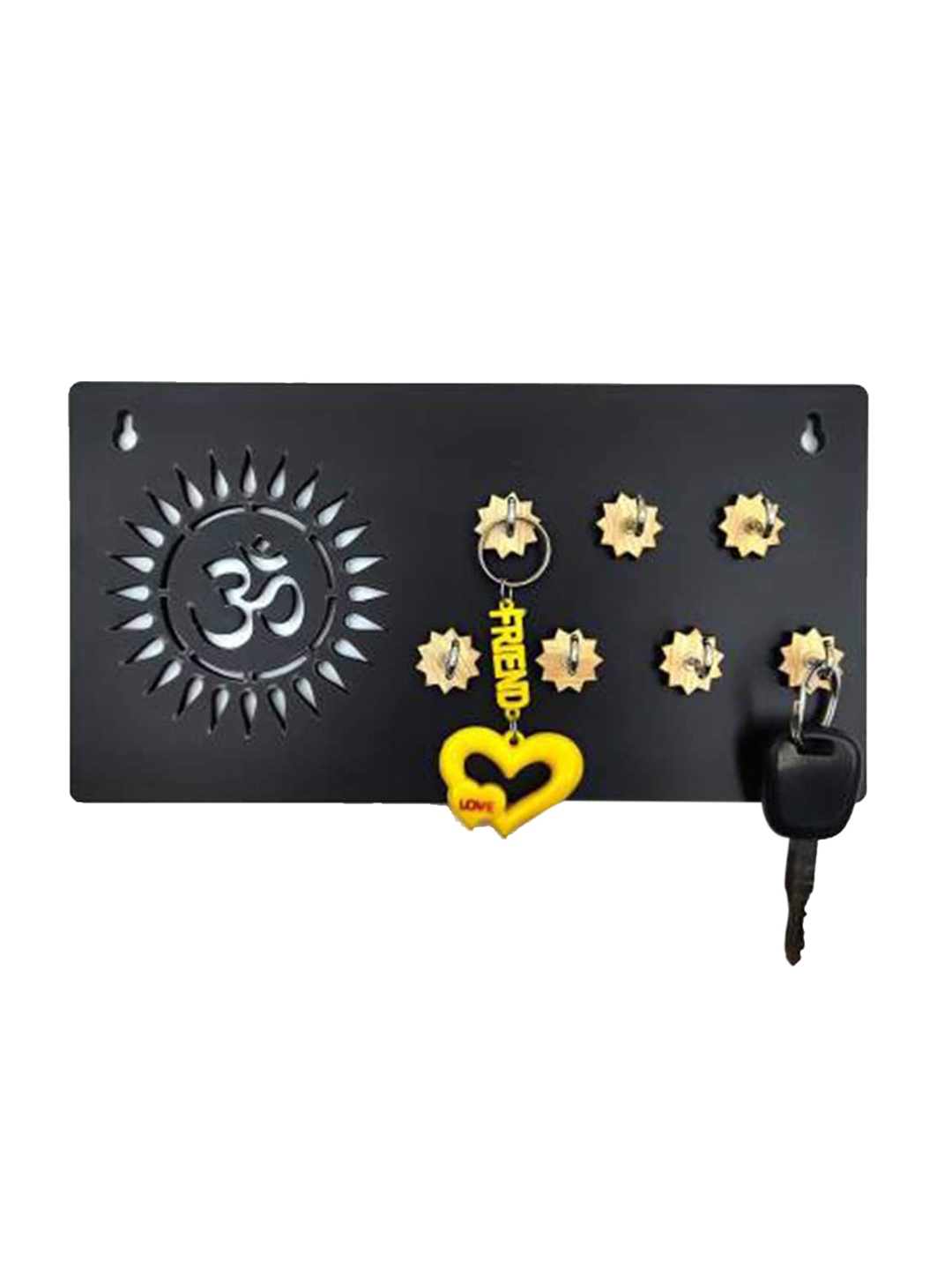 

WENS Black 7 Hooks Key Holder