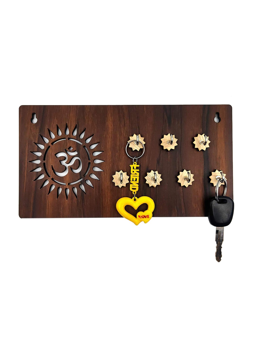 

WENS Brown Om 7 Hooks Key Holder