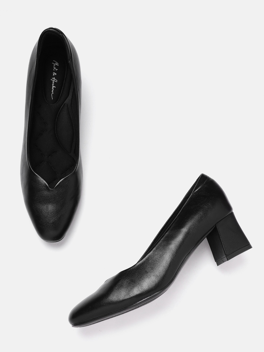 

Mast & Harbour Women Black Solid Formal Pumps
