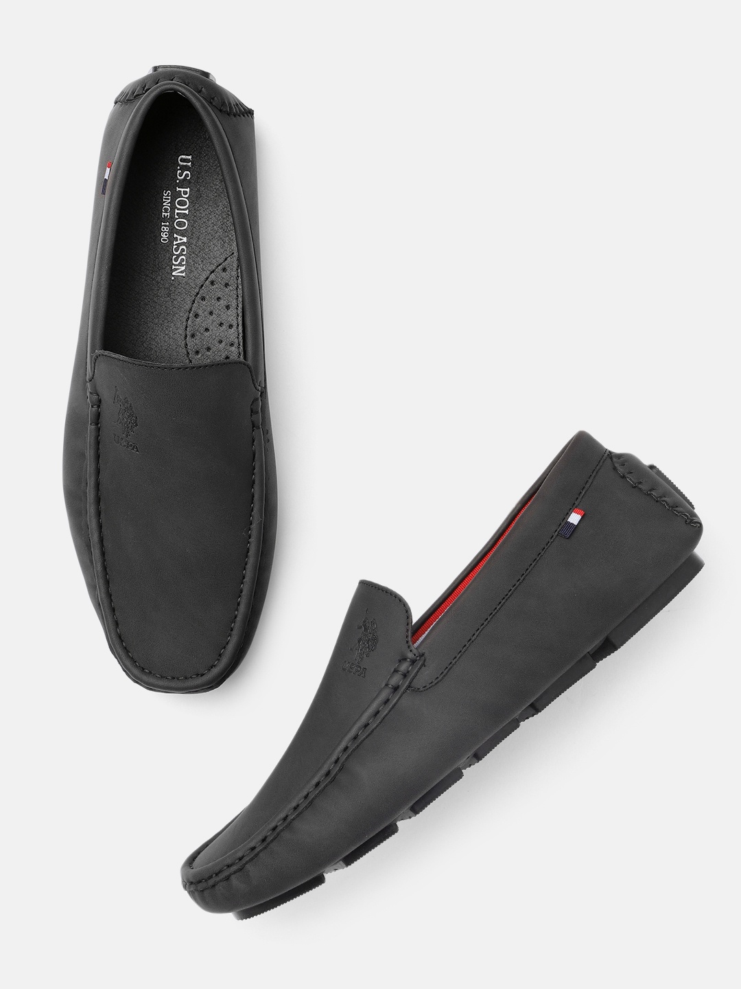 

U.S. Polo Assn. Men Black Solid AARON 2.0 Loafers