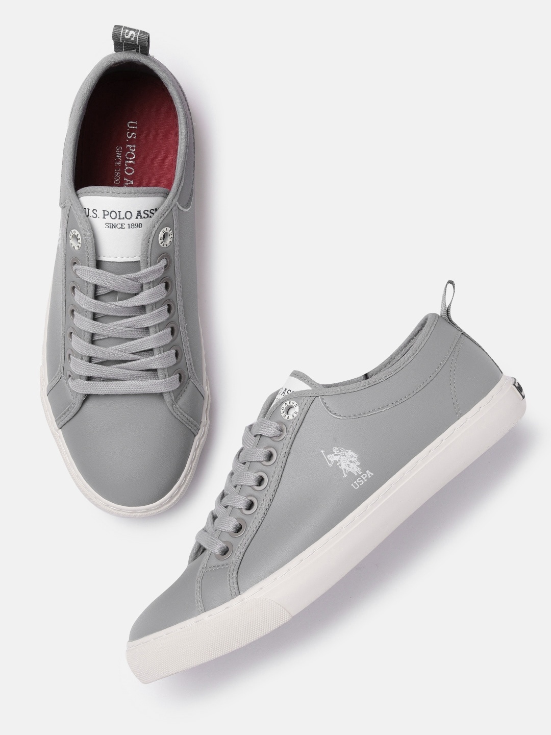 

U S Polo Assn Men Grey Tarantia Sneakers