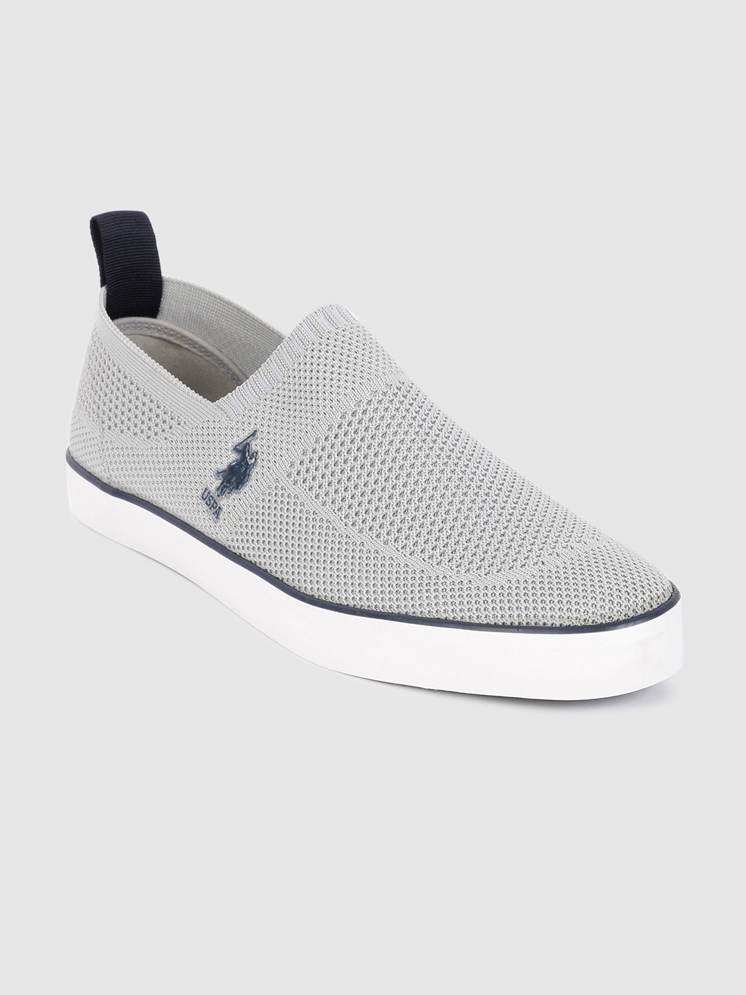 

U.S. Polo Assn. Men Octavia Grey Melange Slip-On Sneakers