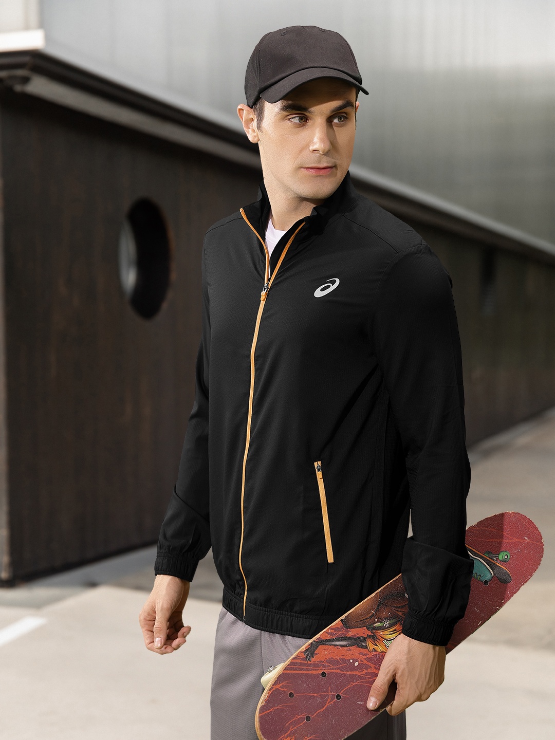 

ASICS Lightweight Solid M FZ Sporty Jacket, Black