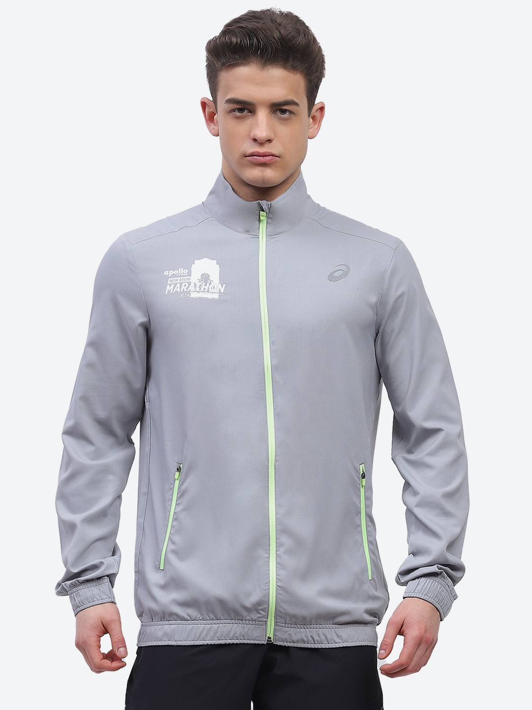 

ASICS Lightweight Solid Sporty Jacket, Grey