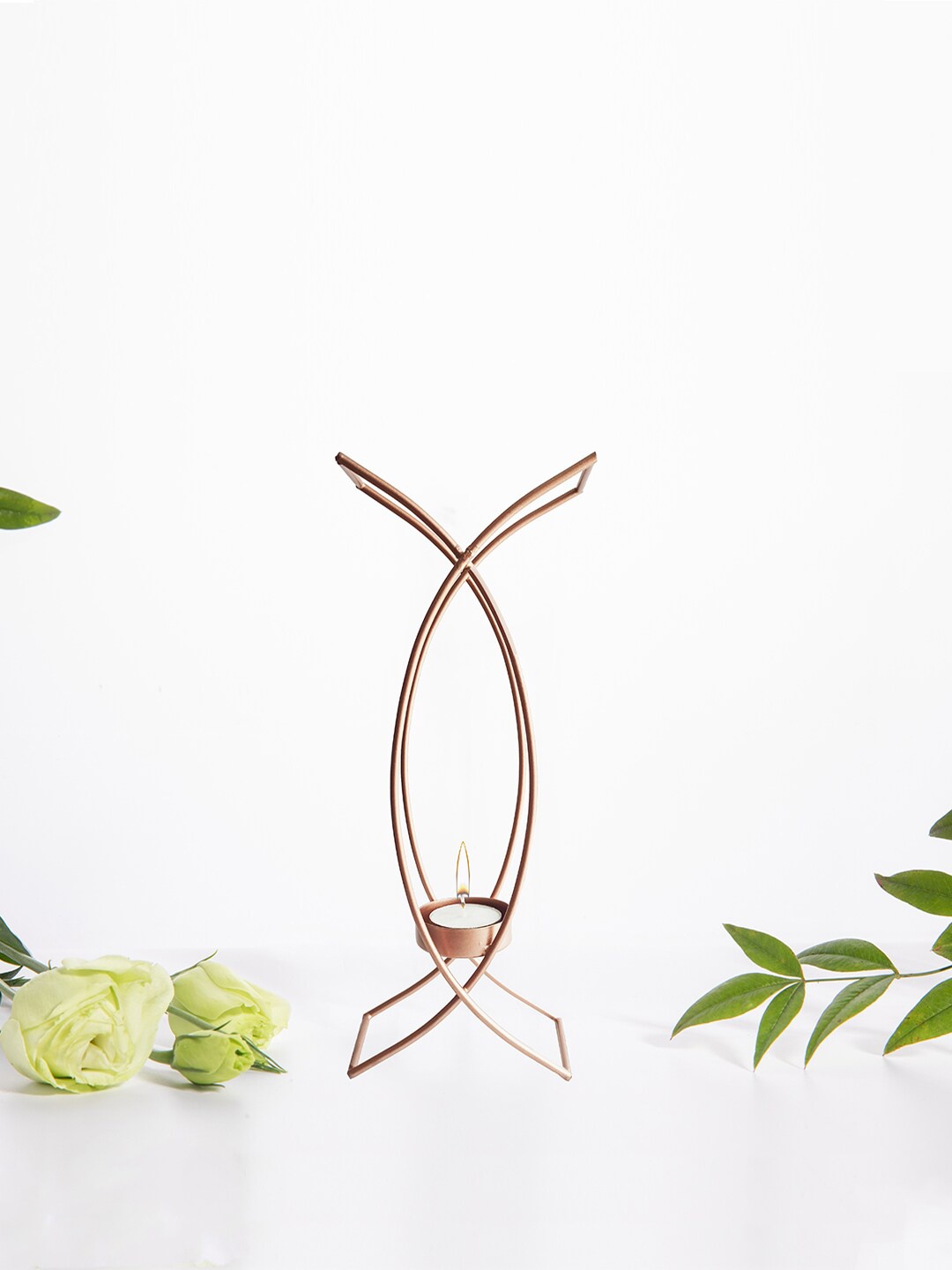 

WENS Gold-Toned Solid Geometric Shaped Tea Light Candle Holder