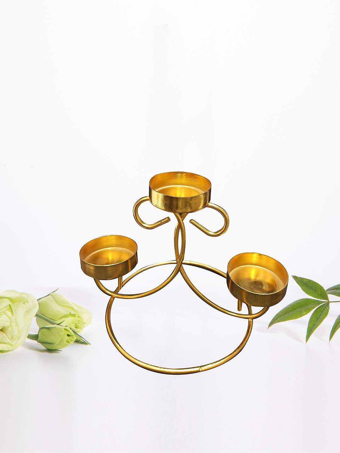 

WENS Gold-Toned Geometric Shaped Tea Light Holder