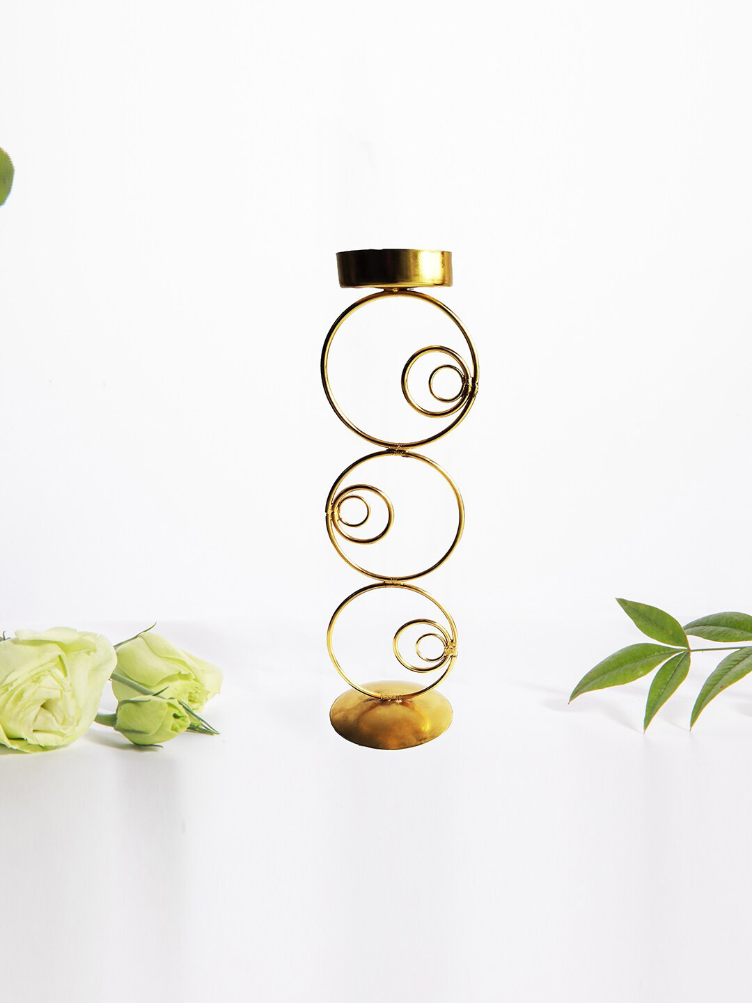

WENS Gold-Toned Geometric Shape Tea Light Holder