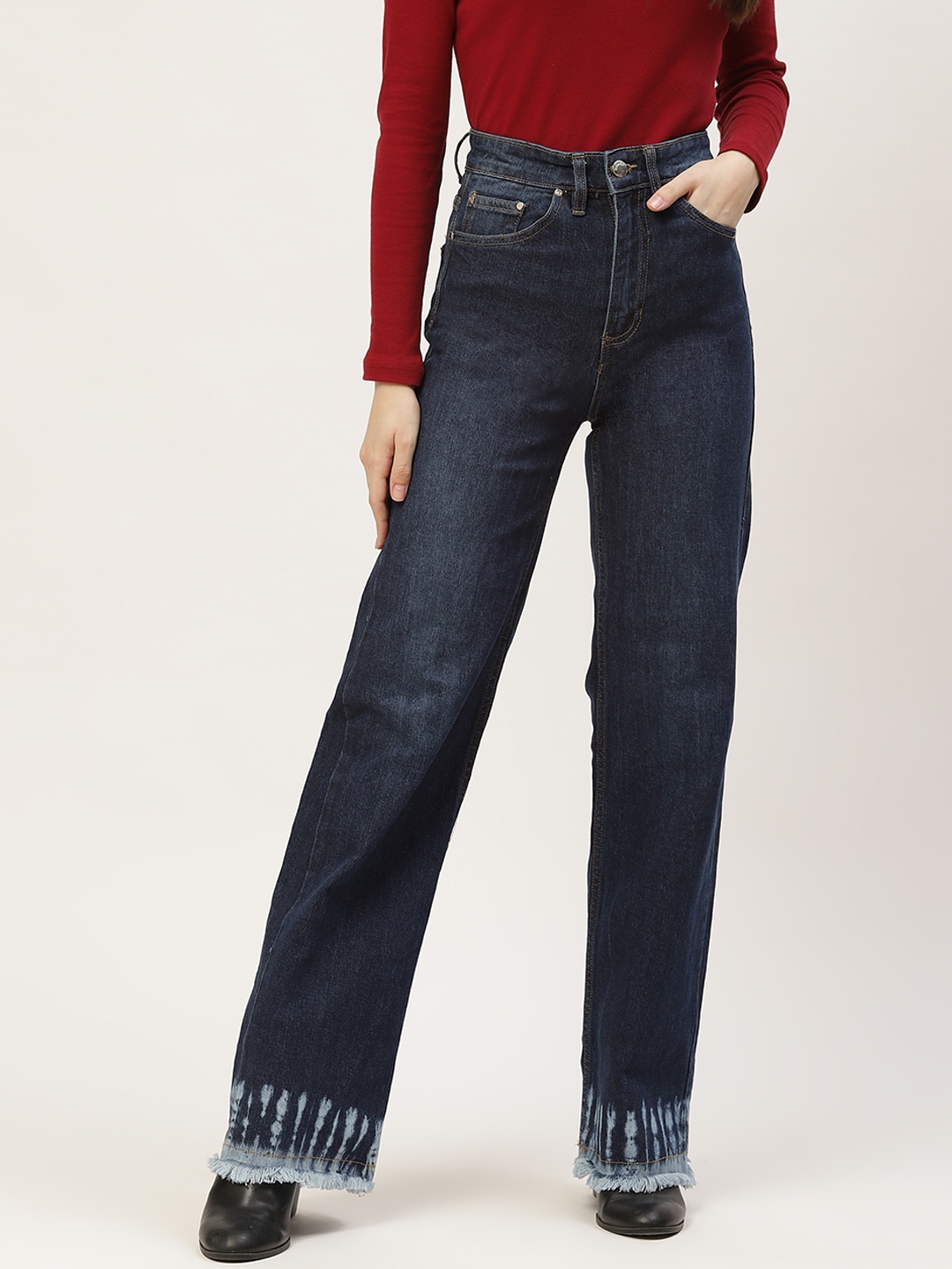 

Malachi Women Blue Flared High-Rise Light Fade Stretchable Jeans