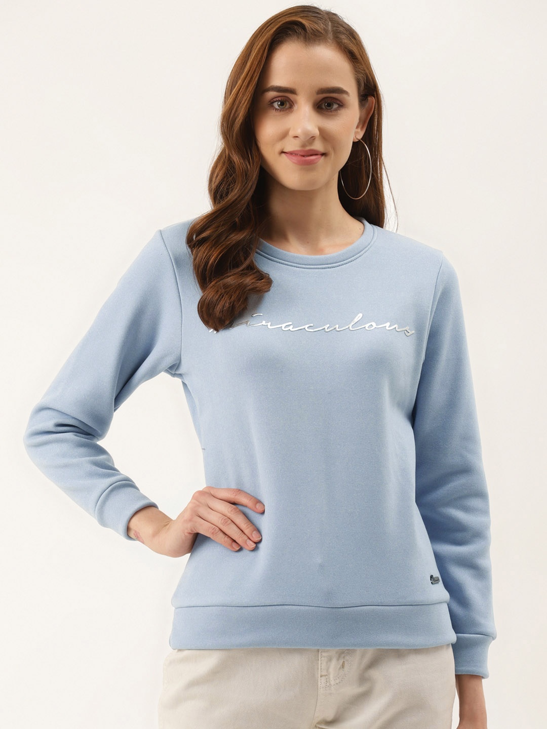 

Duke Women Blue & Silver Printed Sweatshirt