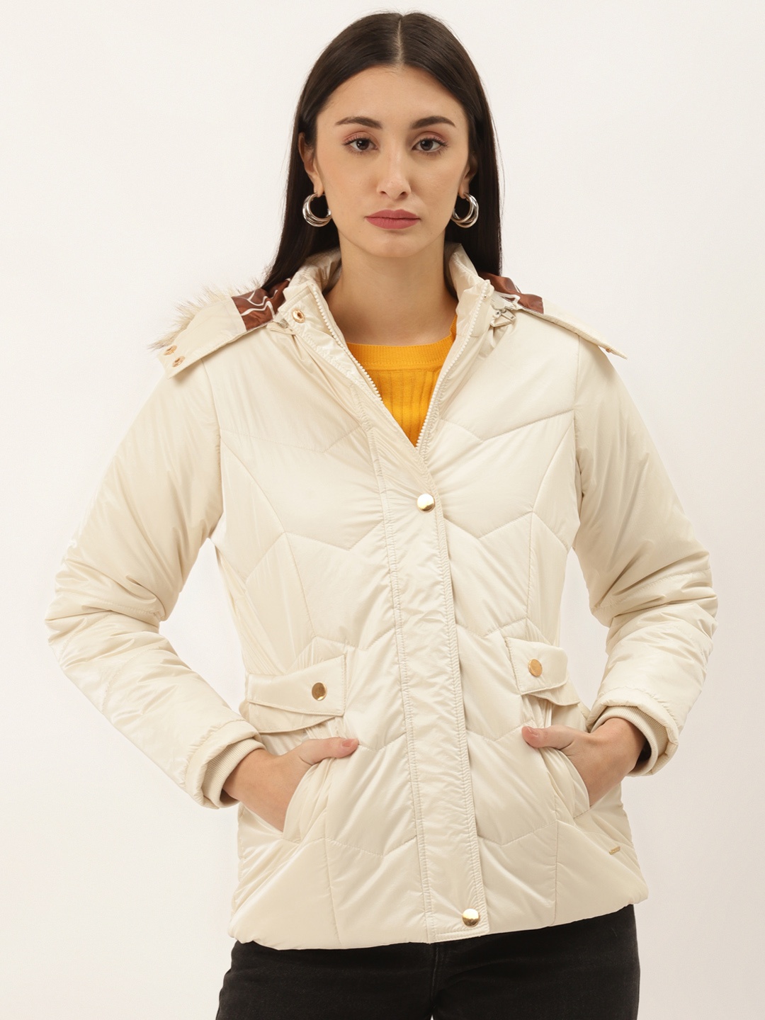 

Duke Women Cream-Coloured Parka Jacket
