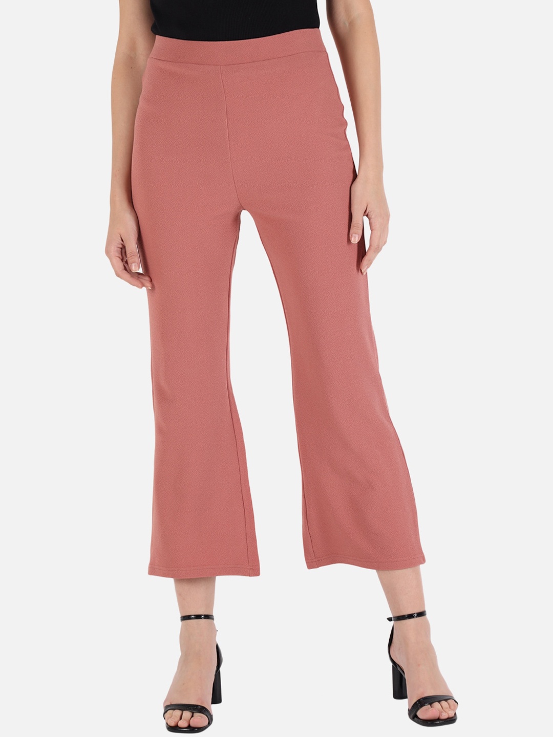 

Trend Arrest Women Pink High-Rise Bootcut Trousers