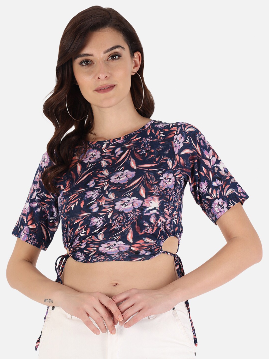 

Trend Arrest Multicoloured Floral Blouson Crop Top, Multi