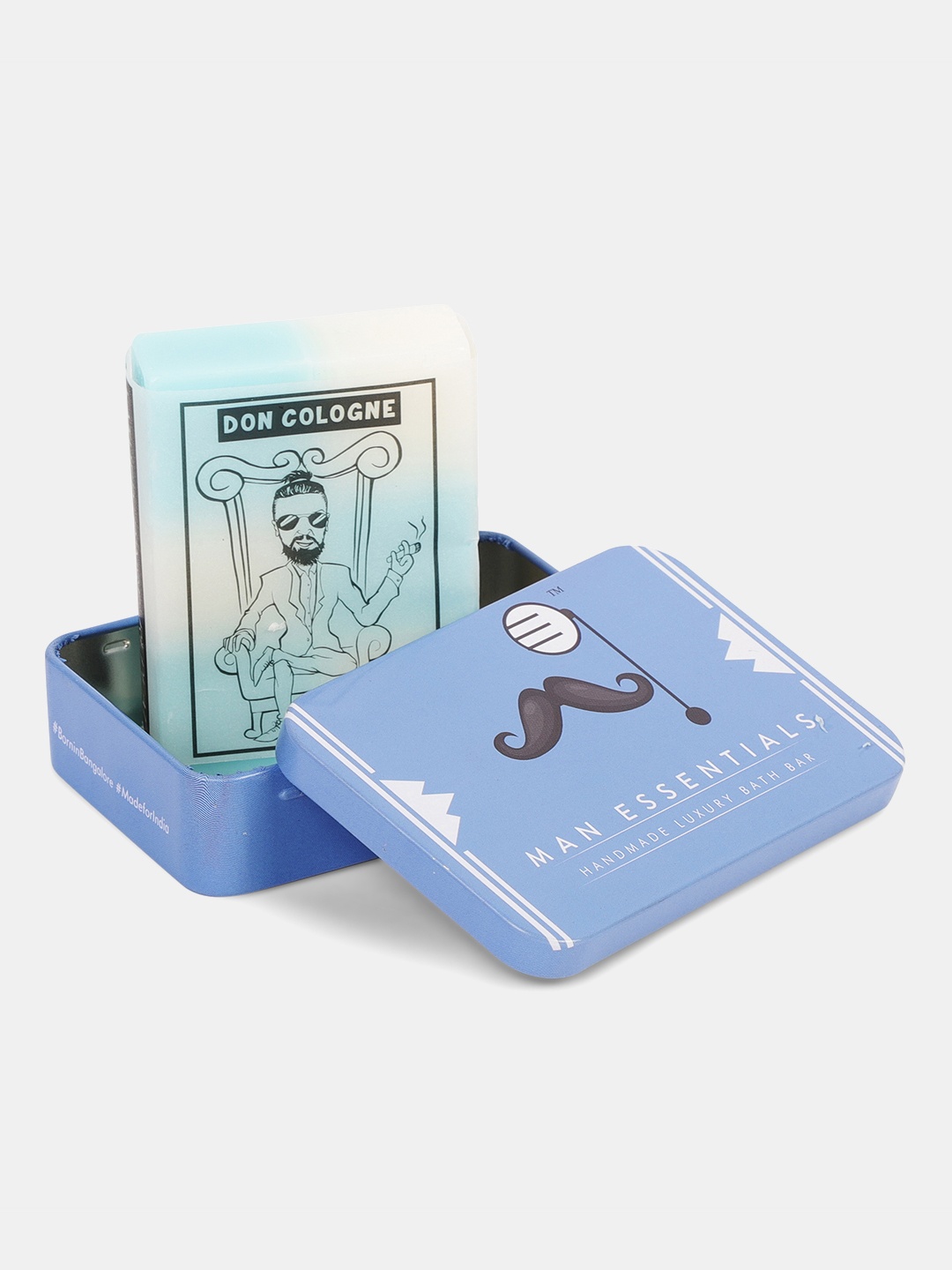 

MAN ESSENTIALS Set of 3 Don Cologne Handmade Luxury Bath Bar 300g, Blue