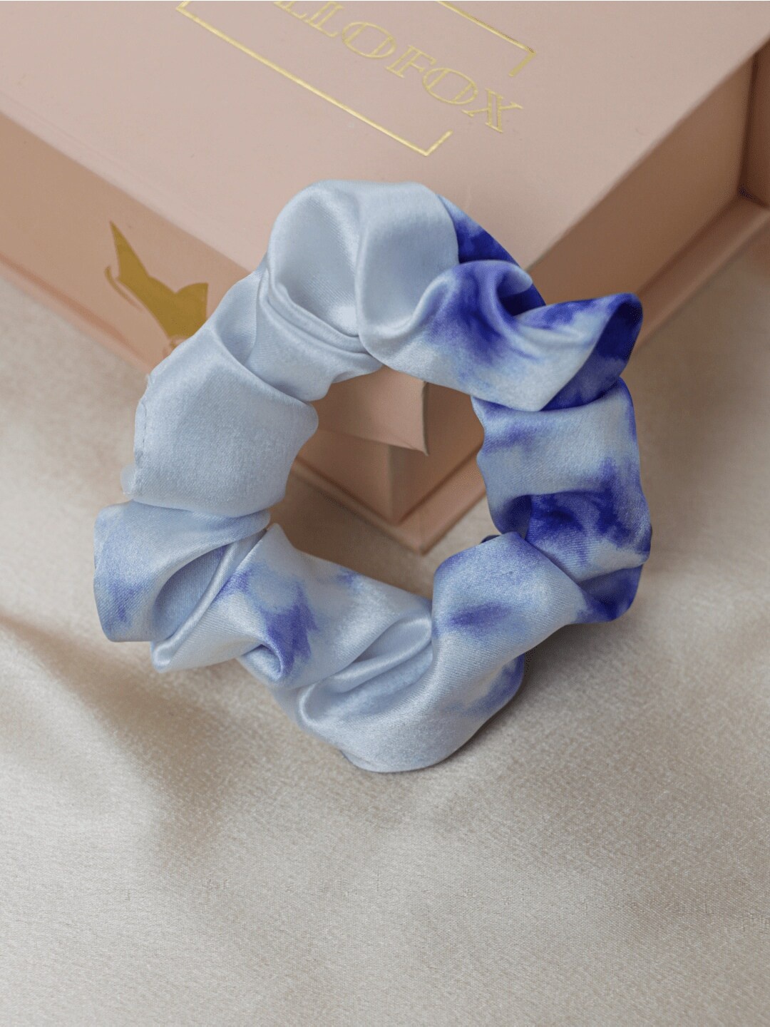 

Bellofox Women Purple & White Tie & Dye Ponytail Holder Scrunchie
