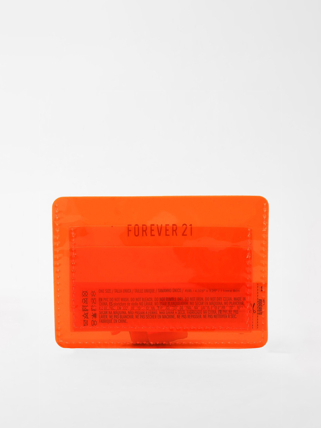 

FOREVER 21 Women Orange Mini Transparent Wallet