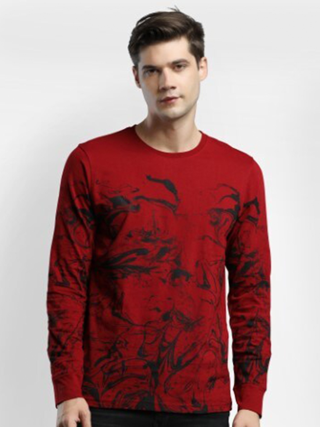 

Maniac Men Red Printed T-shirt