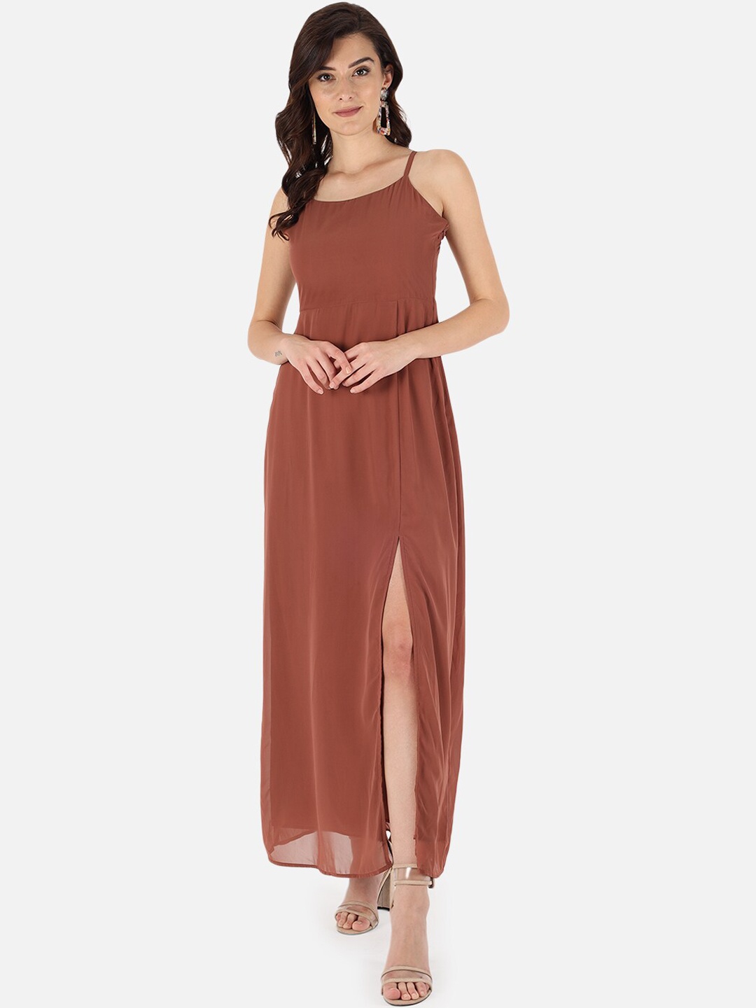 

Trend Arrest Beige Georgette Maxi Dress