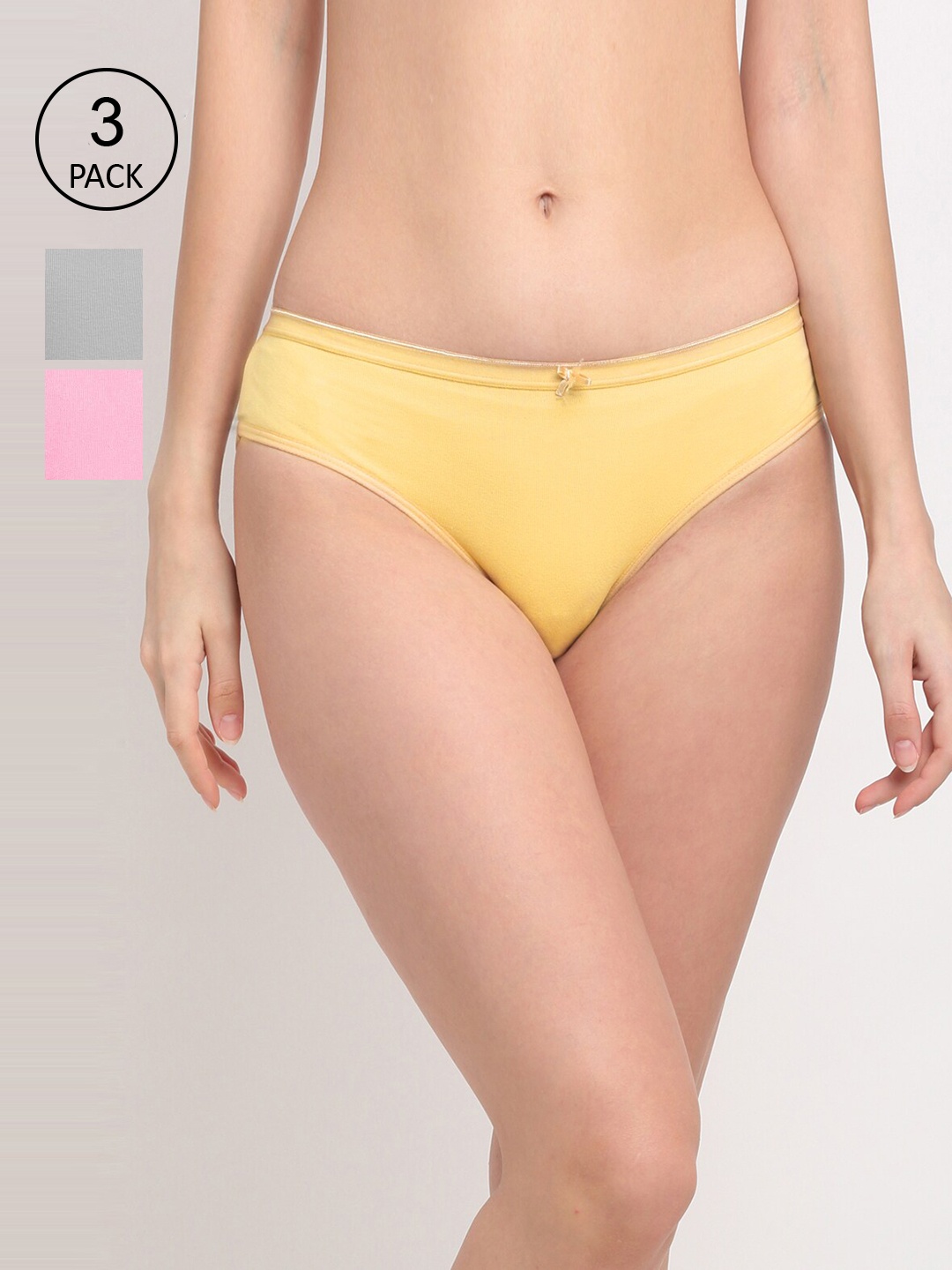 

EROTISSCH Women Pack Of 3 Assorted Hipster Briefs