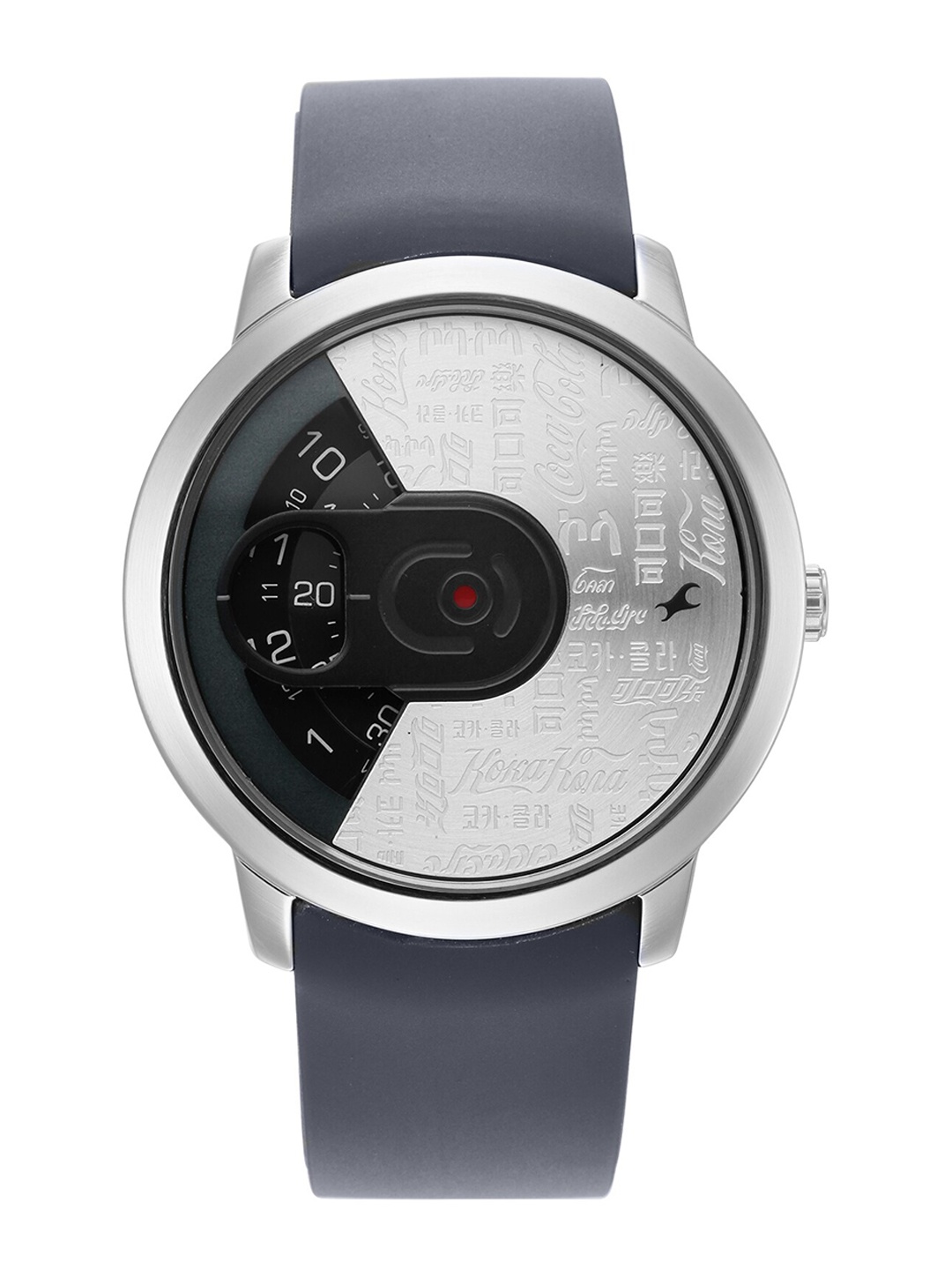 

Fastrack Men Black Brass Embellished Dial & Grey Straps Analogue Watch 3260SP01