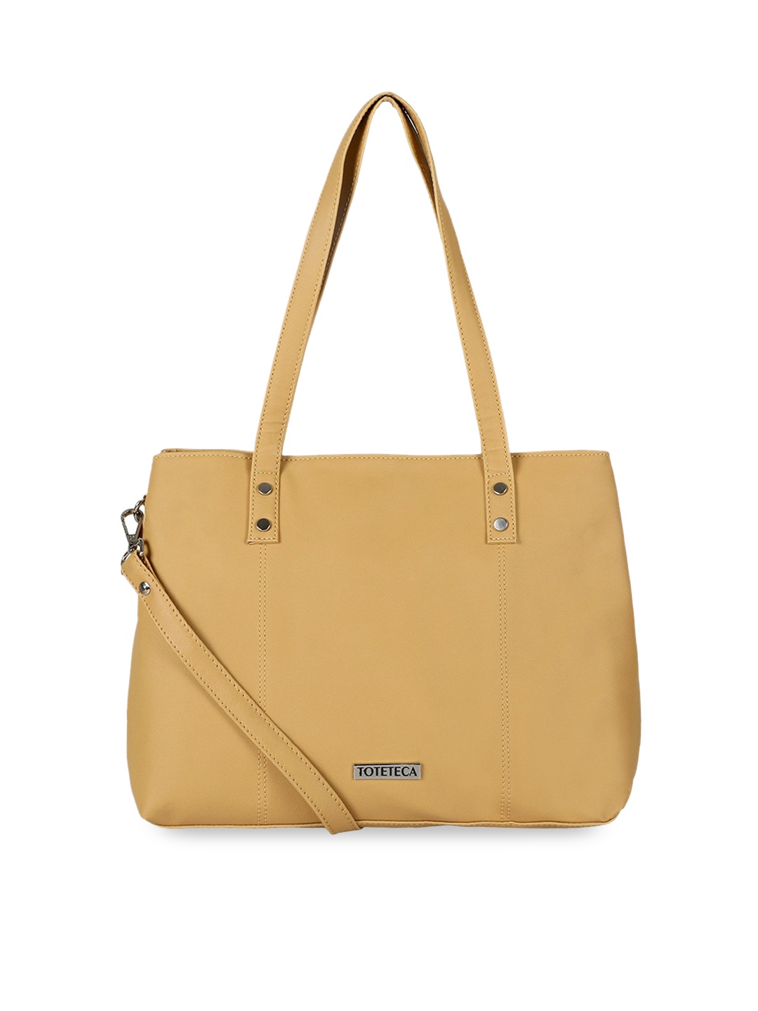 

Toteteca Mustard PU Structured Shoulder Bag