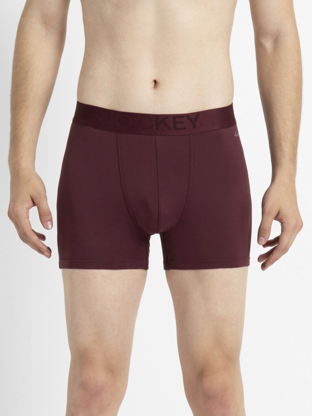 

Jockey Men Maroon Solid Trunks