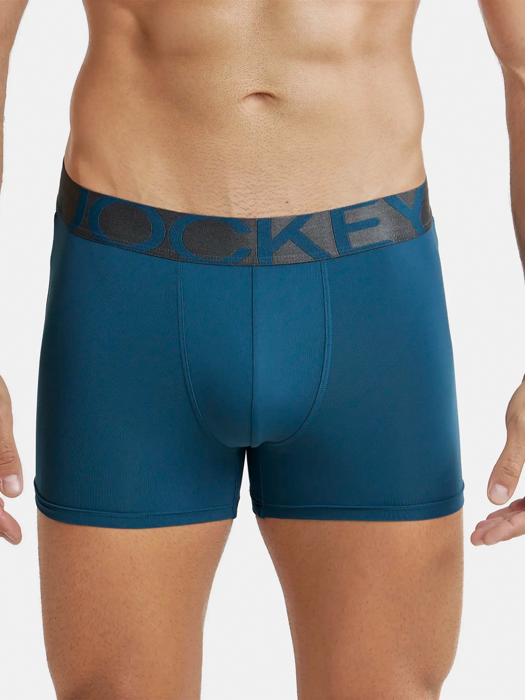 

Jockey Men Teal Blue Solid Ultra Soft Trunks