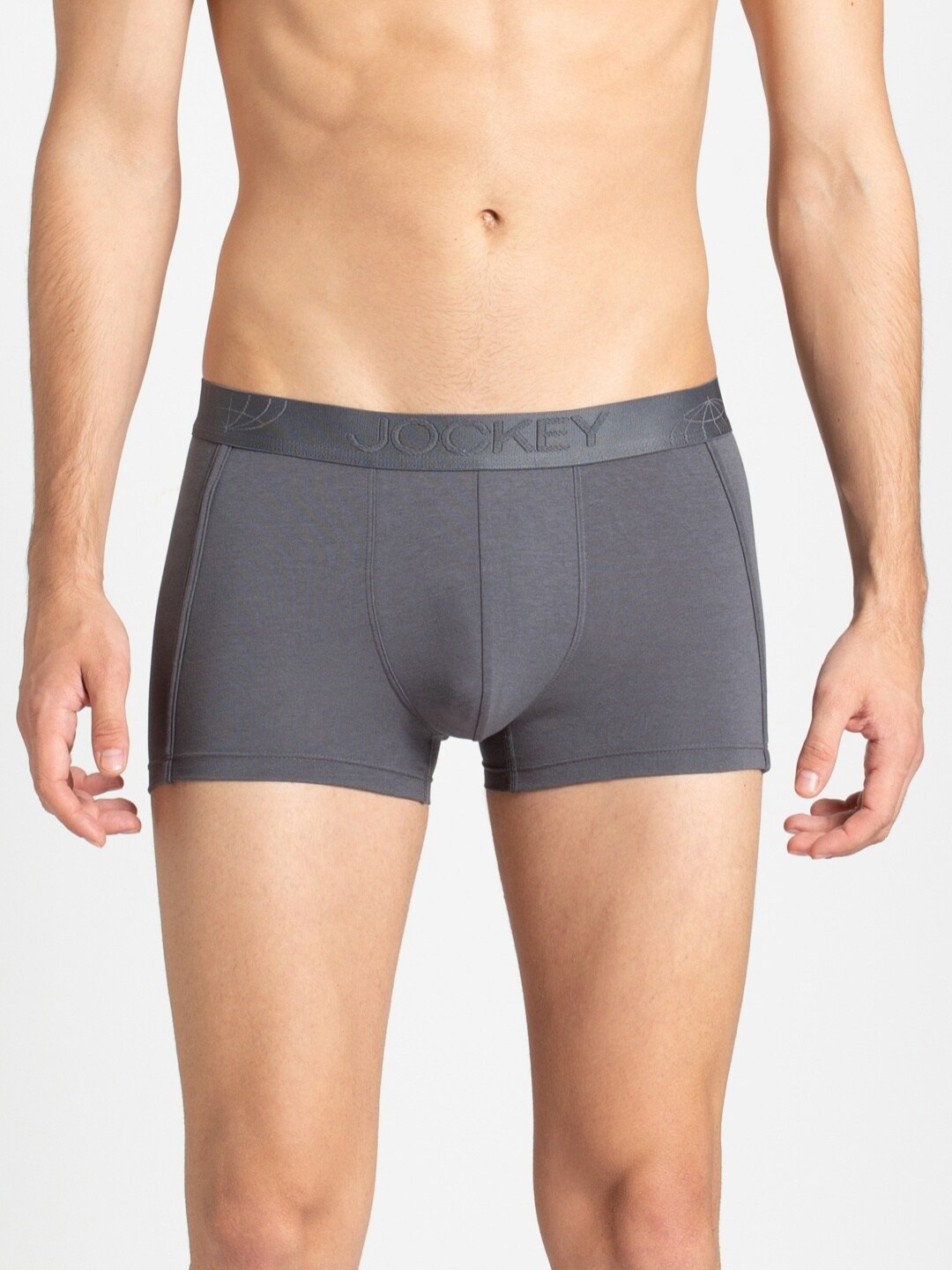 

Jockey Men Grey Solid Trunks