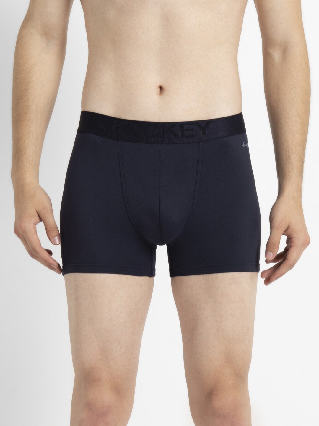 

Jockey Men Navy Blue Solid Trunks