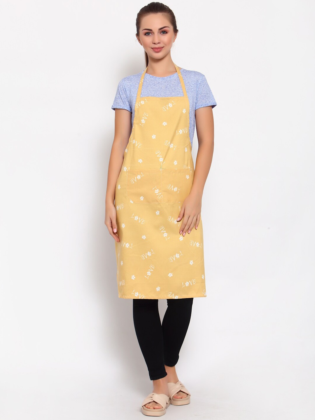 

Arrabi Yellow & White Printed Apron