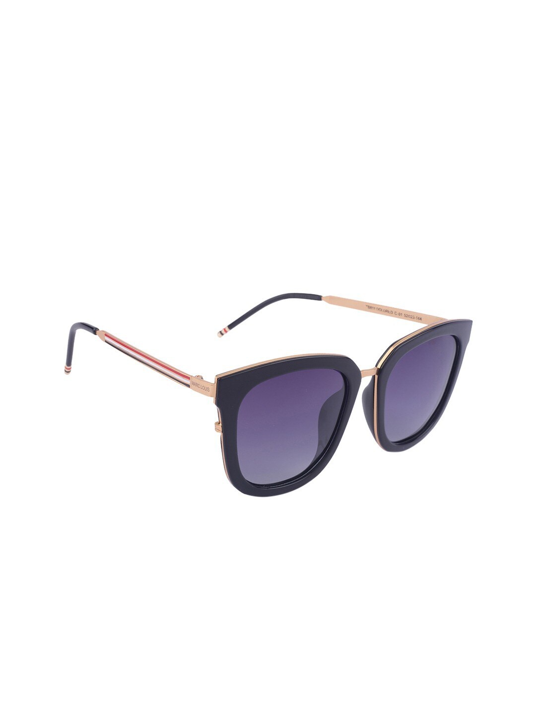 

MARC LOUIS Women Purple Lens & Black Full Rim Wayfarer Sunglasses