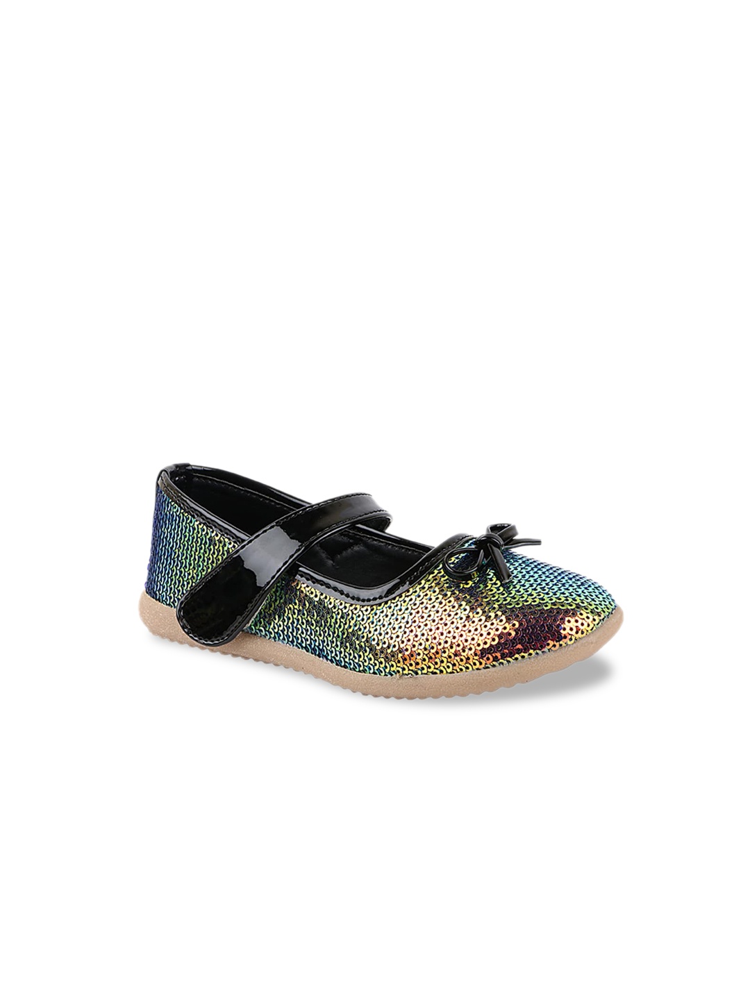 

Shoetopia Girls Black Ballerinas with Bows Flats