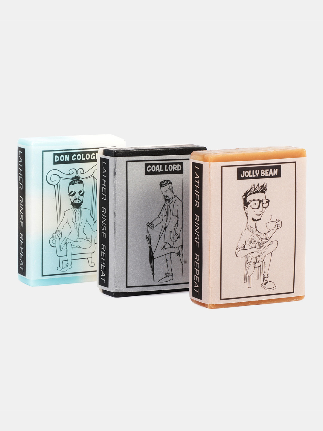 

MAN ESSENTIALS Set of 3 Handmade Luxury Bath Bar Collection 300g, Assorted