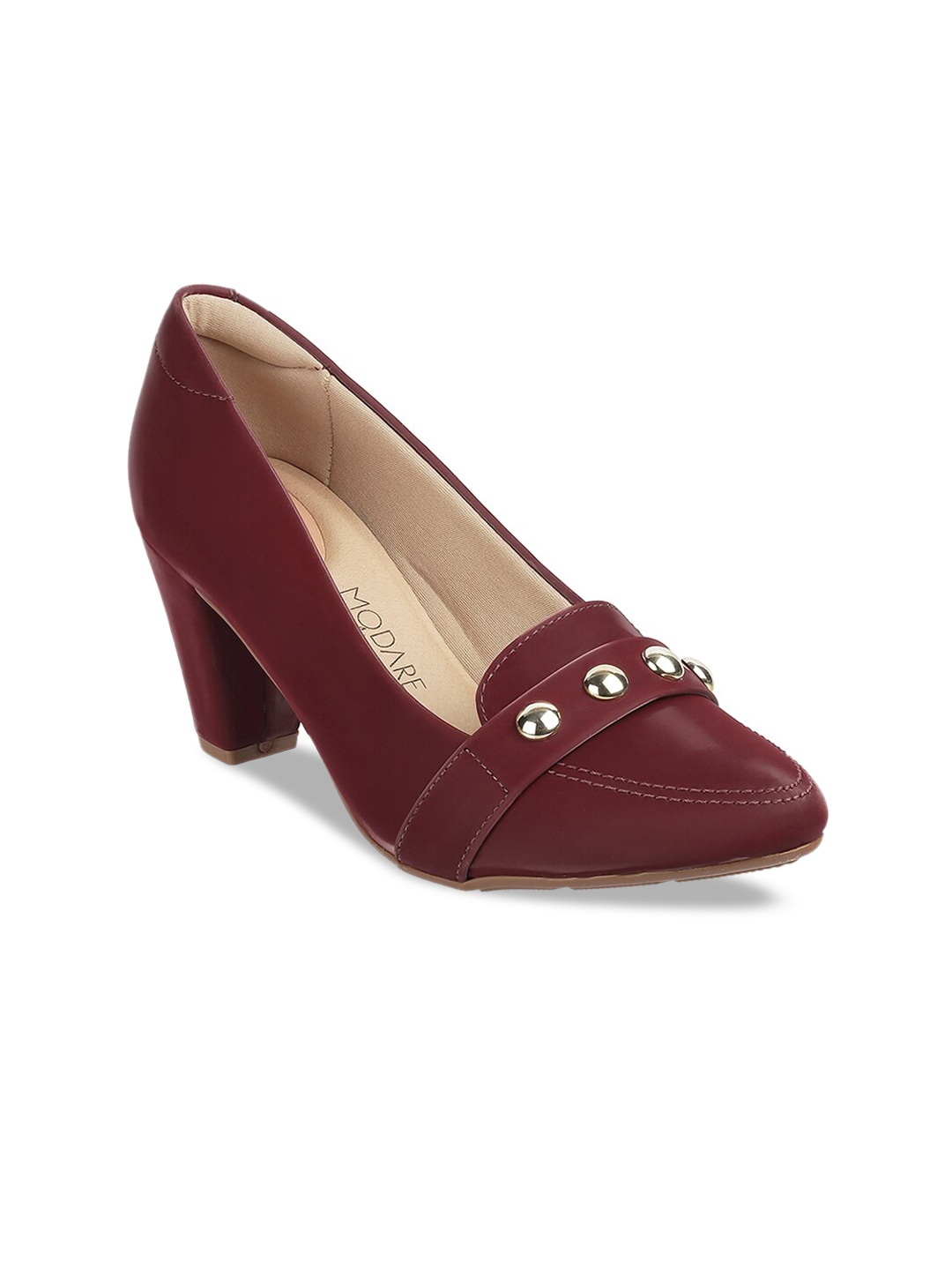 

MODARE Maroon PU Block Pumps