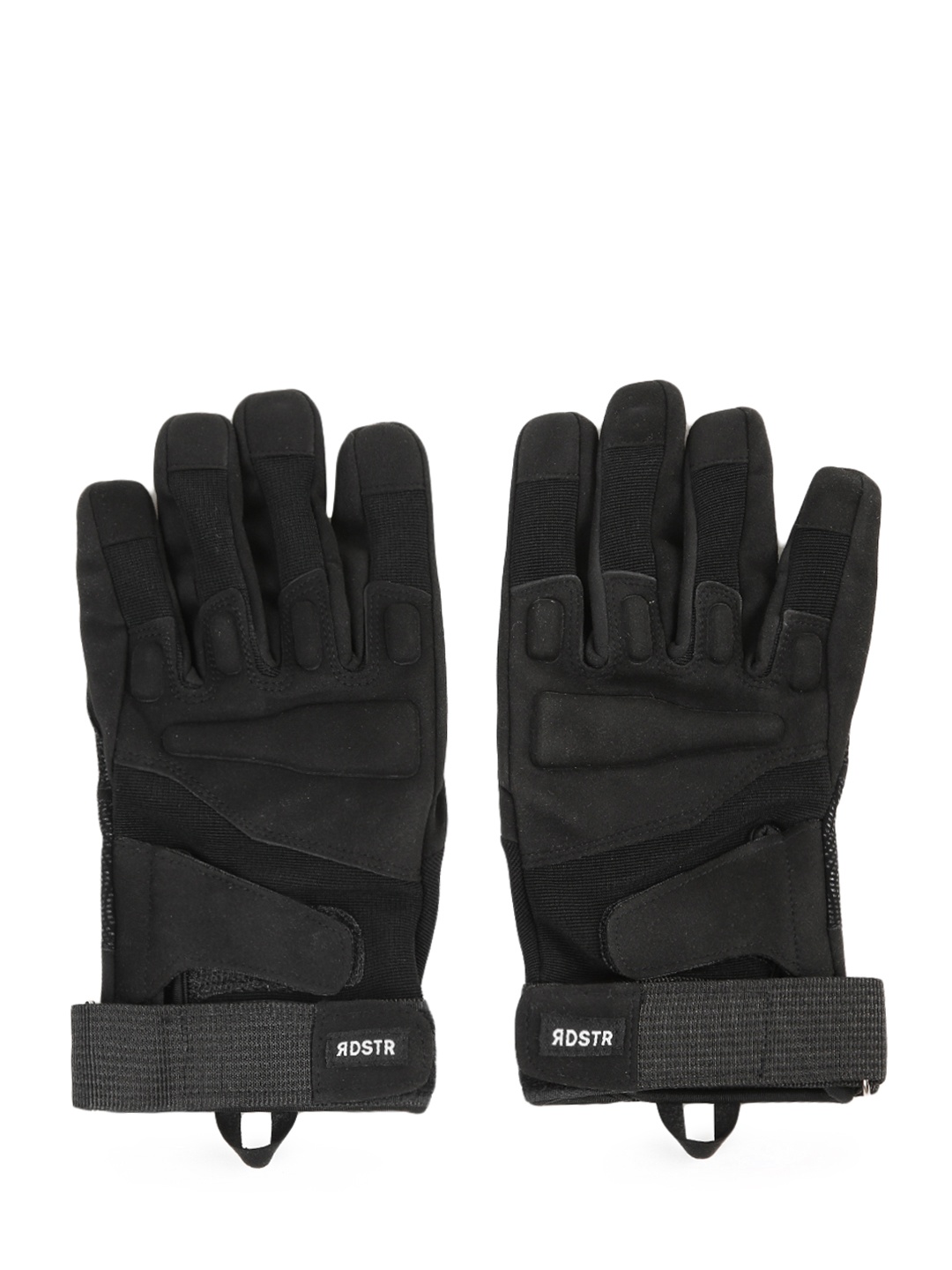 

Roadster Men Black Textured Motor Bike Hand Gloves