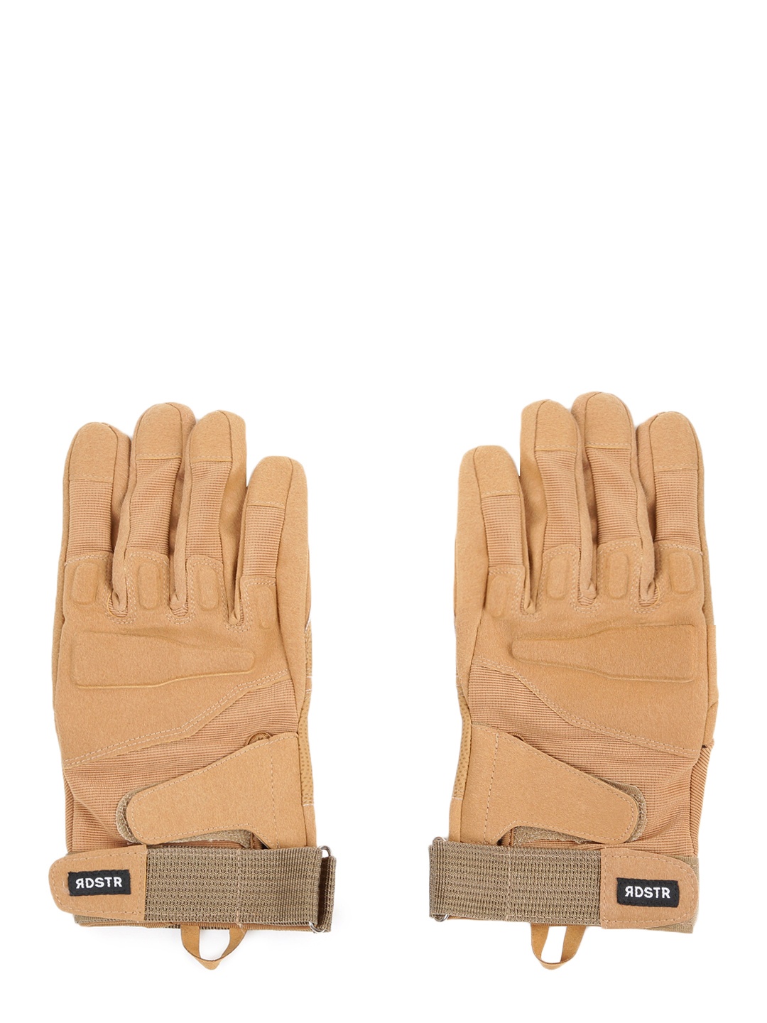 

Roadster Men Khaki & Beige Textured Motor Bike Hand Gloves