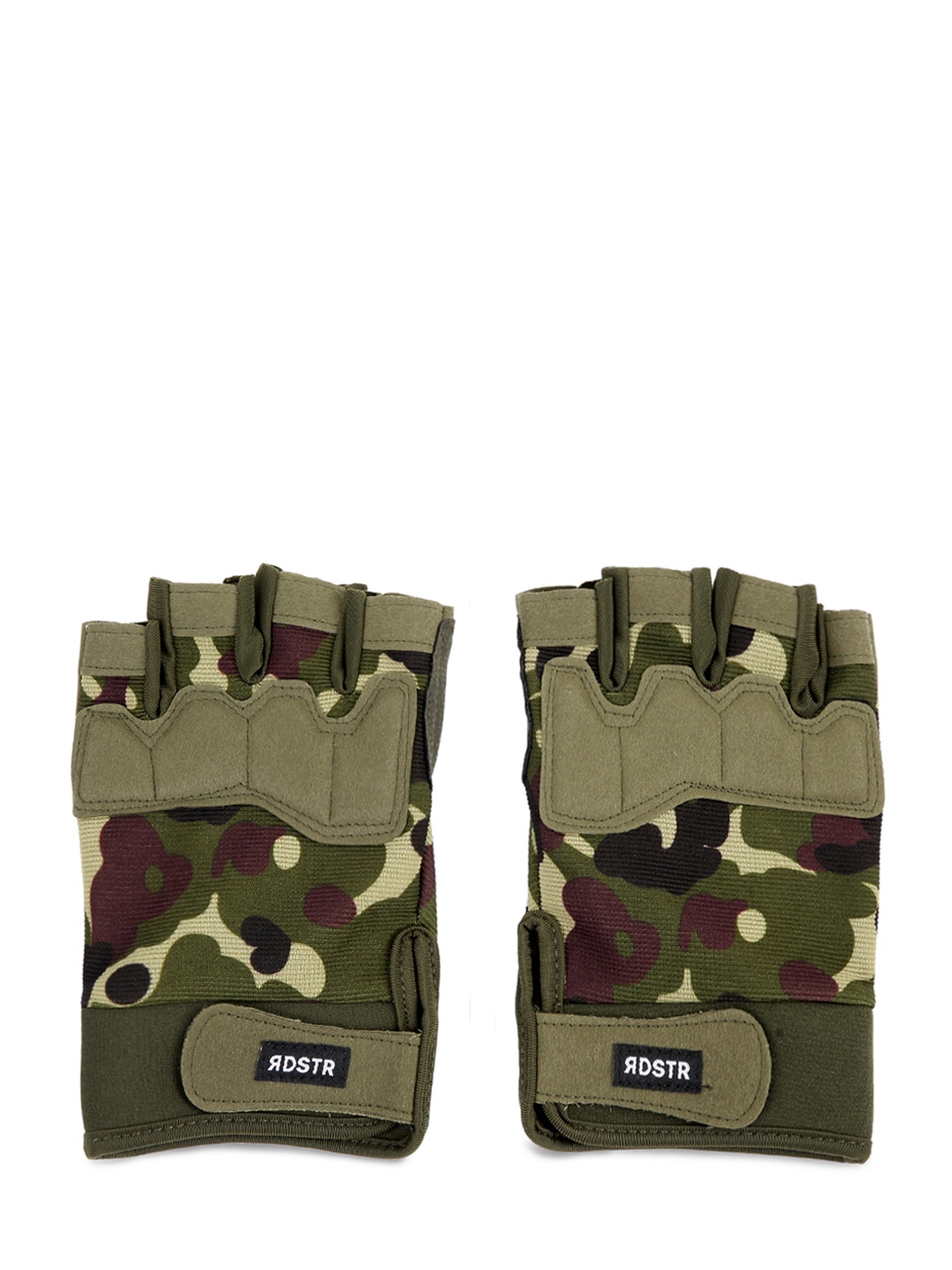 

Roadster Men Olive Green Camouflage Motor Bike Hand Gloves