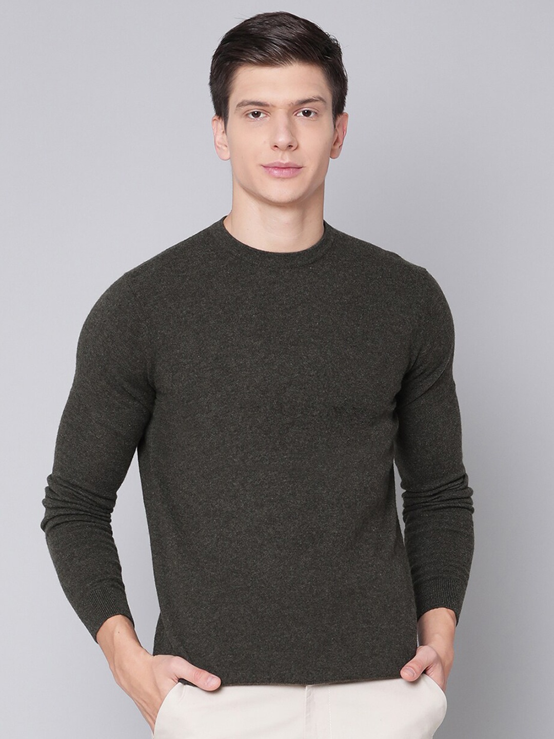 

Bruun & Stengade Men Olive Green Pullover