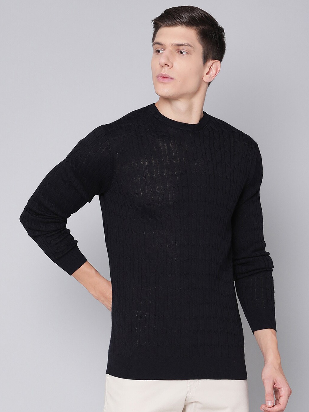 

Bruun & Stengade Men Navy Blue Pullover