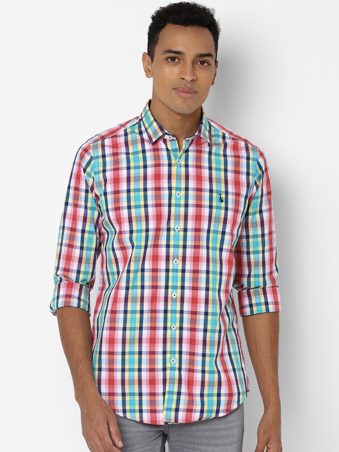 

SIMON CARTER LONDON Men Multicoloured Slim Fit Opaque Checked Casual Shirt, Multi