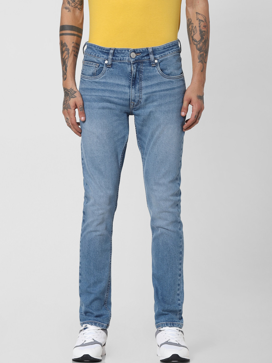 

Jack & Jones Men Blue Skinny Fit Low-Rise Light Fade Jeans