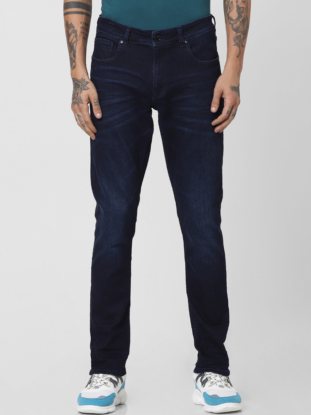 

Jack & Jones Men Blue Slim Fit Low-Rise Light Fade Jeans